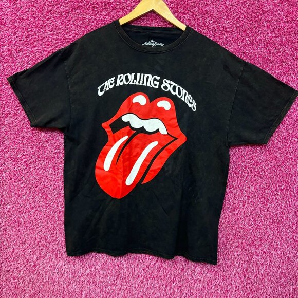 The Rolling Stones Hot Lips Acid Wash Rock and Roll Tee XL - Picture 1 of 4